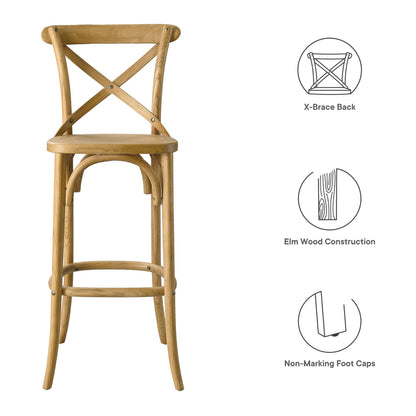 Modway - Gear Bar Stool by Modway  Bar and Dining Bar and Counter Stools Brown - EEI-5563-NAT