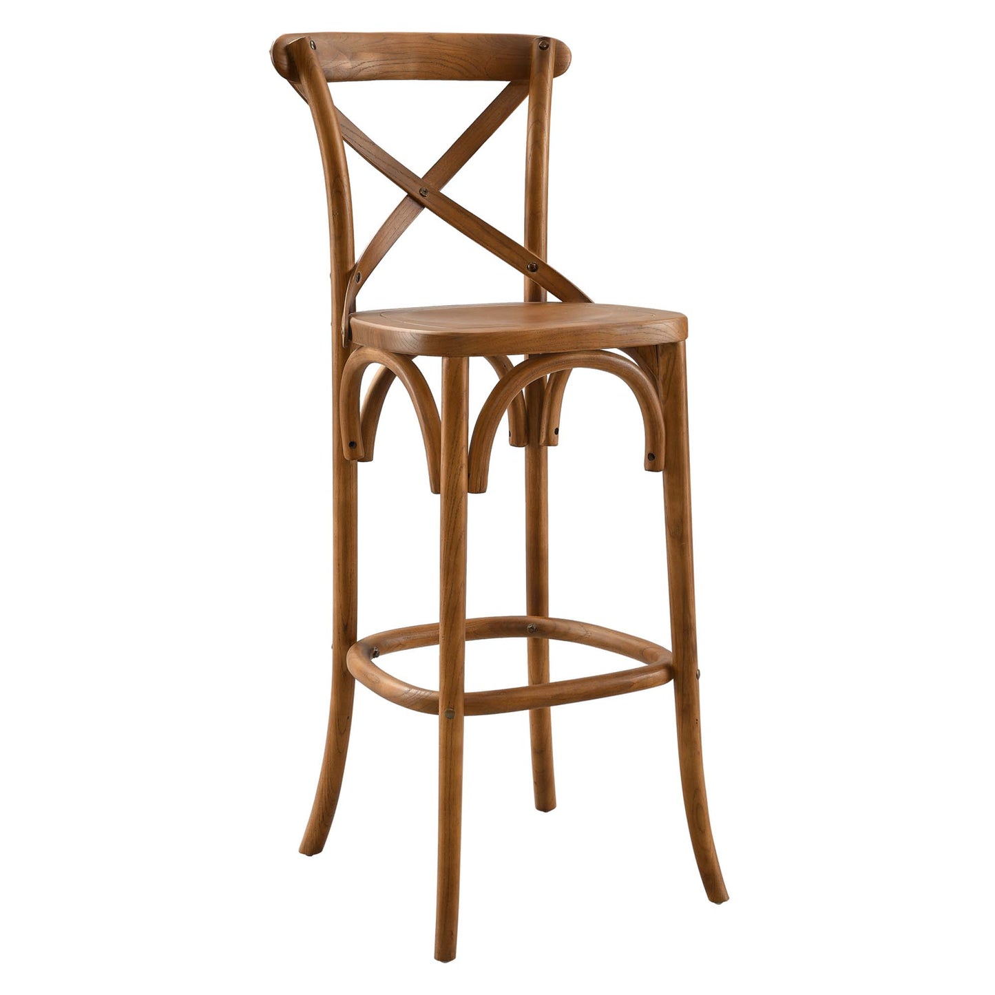 Modway - Gear Bar Stool by Modway  Bar and Dining Bar and Counter Stools Brown - EEI-5563-WAL