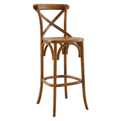 Modway - Gear Bar Stool by Modway  Bar and Dining Bar and Counter Stools Brown - EEI-5563-WAL