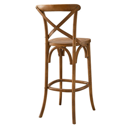Modway - Gear Bar Stool by Modway  Bar and Dining Bar and Counter Stools Brown - EEI-5563-WAL