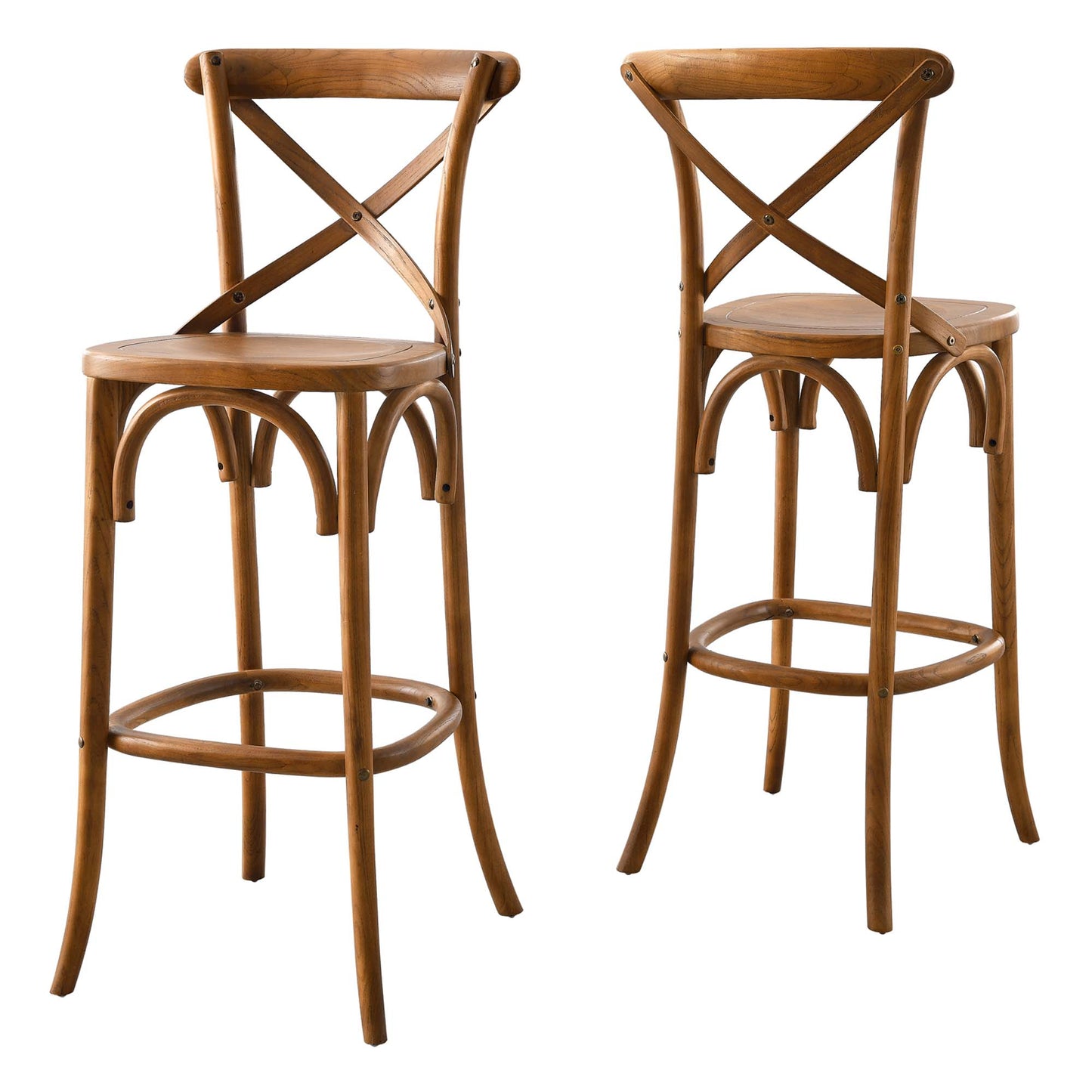 Modway - Gear Bar Stool by Modway  Bar and Dining Bar and Counter Stools Brown - EEI-5563-WAL
