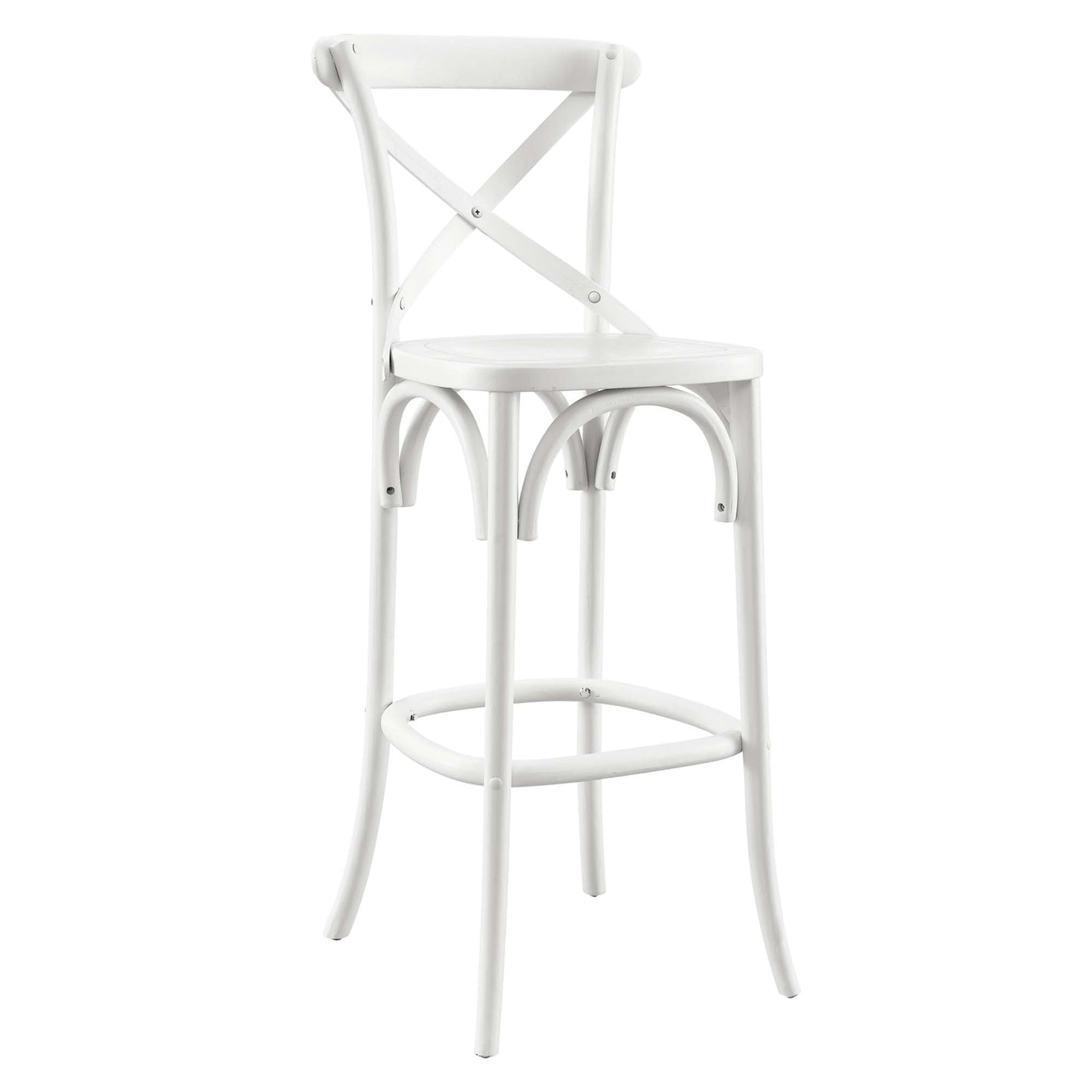 Modway - Gear Bar Stool by Modway  Bar and Dining Bar and Counter Stools White - EEI-5563-WHI