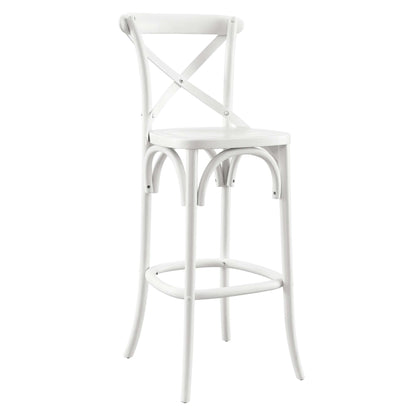 Modway - Gear Bar Stool by Modway  Bar and Dining Bar and Counter Stools White - EEI-5563-WHI