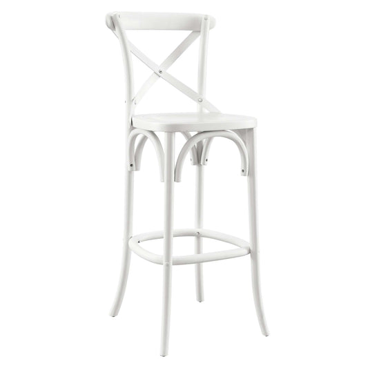 Modway - Gear Bar Stool by Modway  Bar and Dining Bar and Counter Stools White - EEI-5563-WHI