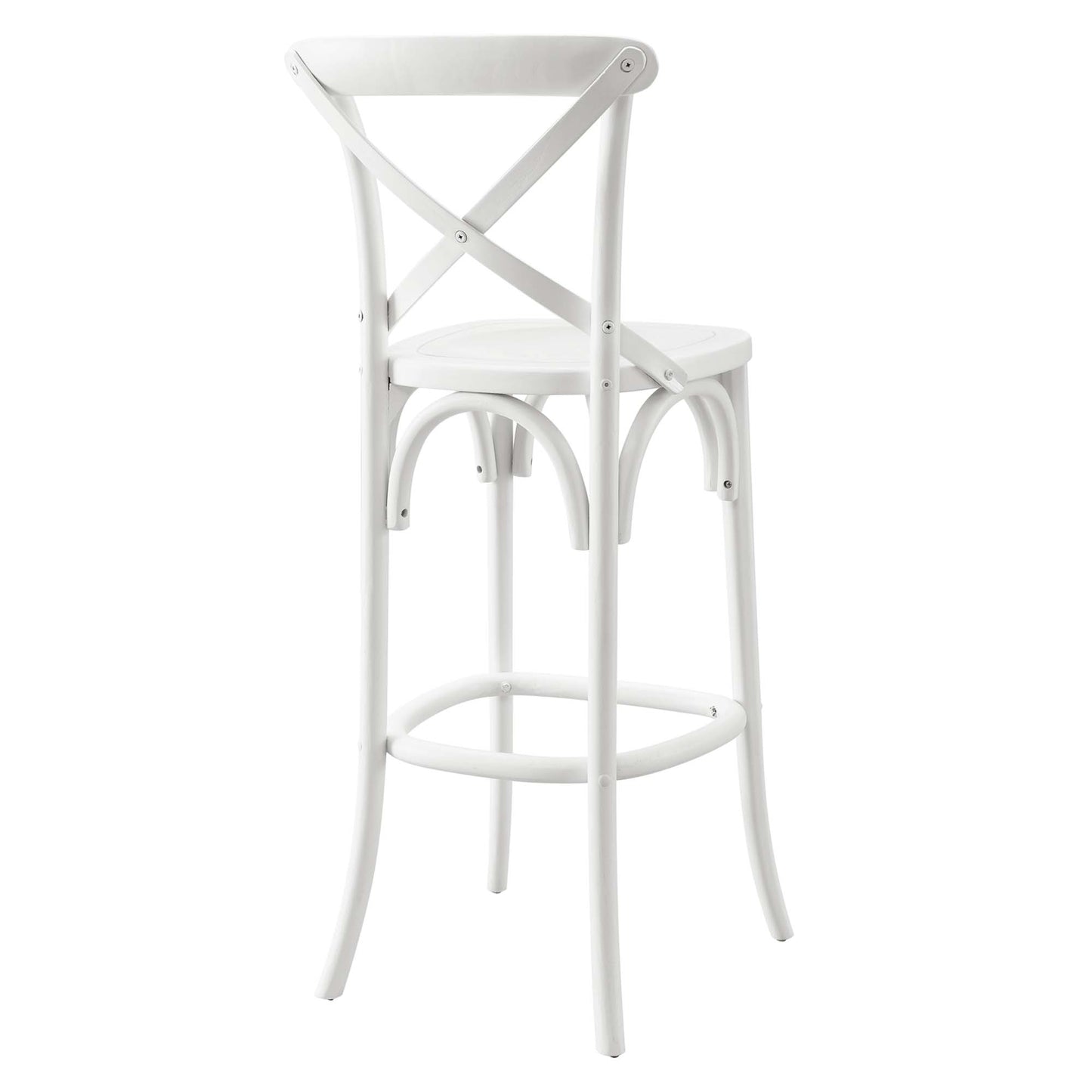 Modway - Gear Bar Stool by Modway  Bar and Dining Bar and Counter Stools White - EEI-5563-WHI