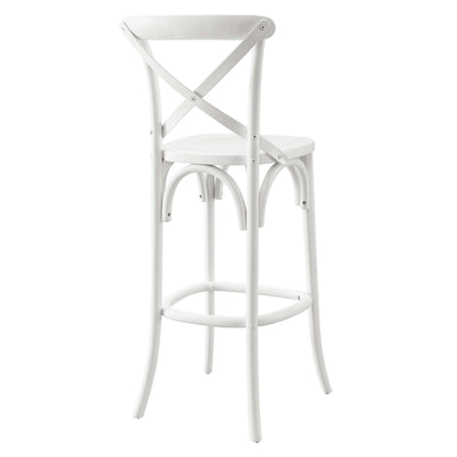 Modway - Gear Bar Stool by Modway  Bar and Dining Bar and Counter Stools White - EEI-5563-WHI