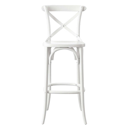 Modway - Gear Bar Stool by Modway  Bar and Dining Bar and Counter Stools White - EEI-5563-WHI