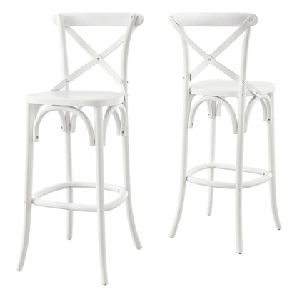 Modway - Gear Bar Stool by Modway  Bar and Dining Bar and Counter Stools White - EEI-5563-WHI