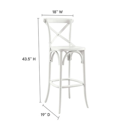 Modway - Gear Bar Stool by Modway  Bar and Dining Bar and Counter Stools White - EEI-5563-WHI