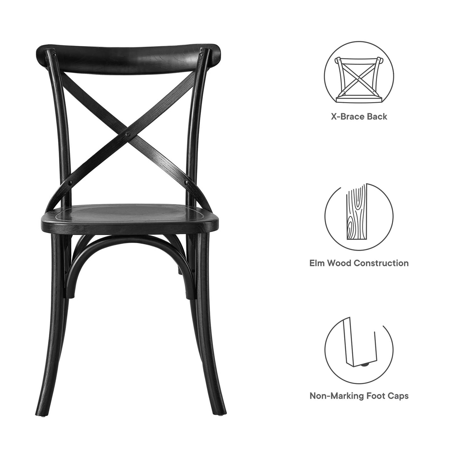Modway - Gear Dining Side Chair by Modway  Bar and Dining Dining Chairs Black - EEI-5564-BLK