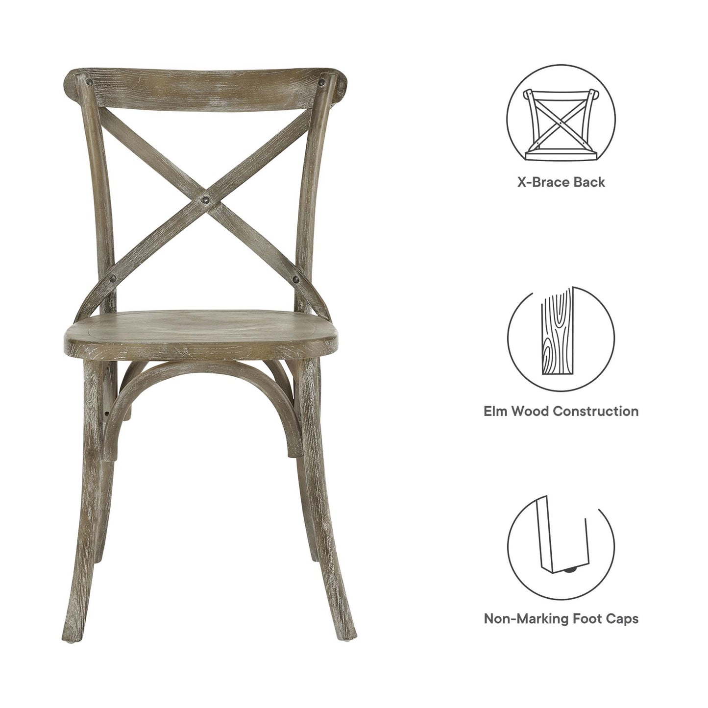 Modway - Gear Dining Side Chair by Modway  Bar and Dining Dining Chairs Gray - EEI-5564-GRY