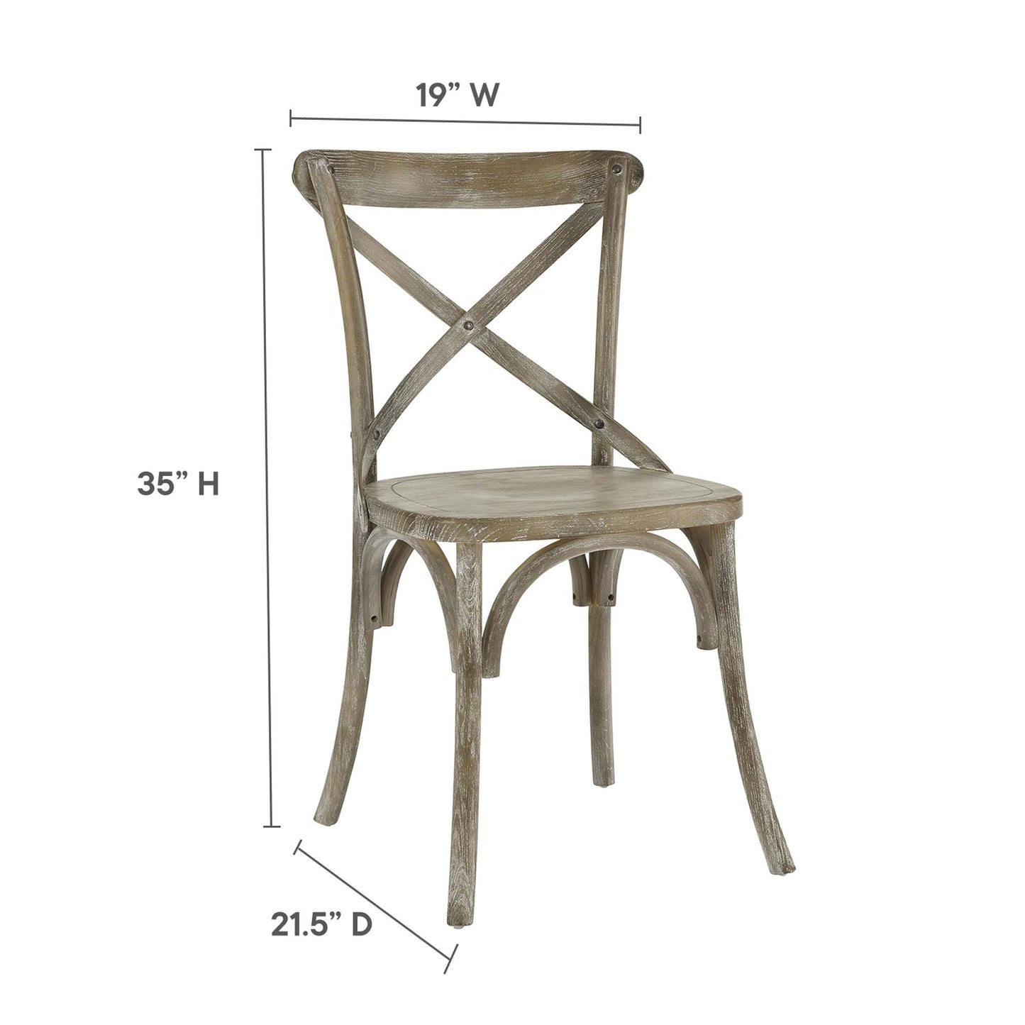 Modway - Gear Dining Side Chair by Modway  Bar and Dining Dining Chairs Gray - EEI-5564-GRY