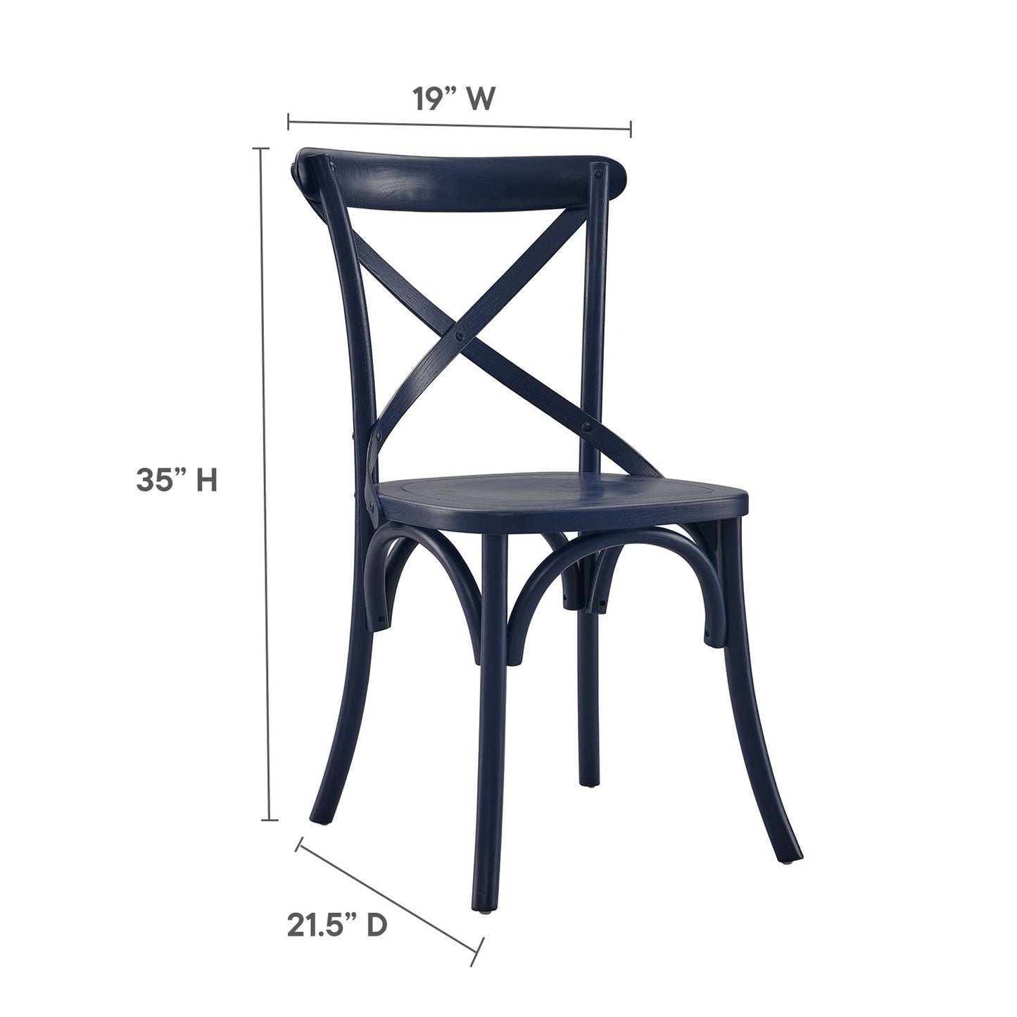 Modway - Gear Dining Side Chair by Modway  Bar and Dining Dining Chairs Blue - EEI-5564-MID
