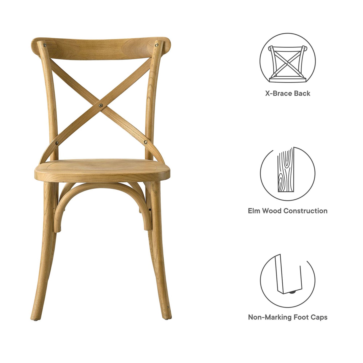 Modway - Gear Dining Side Chair by Modway  Bar and Dining Dining Chairs Brown - EEI-5564-NAT