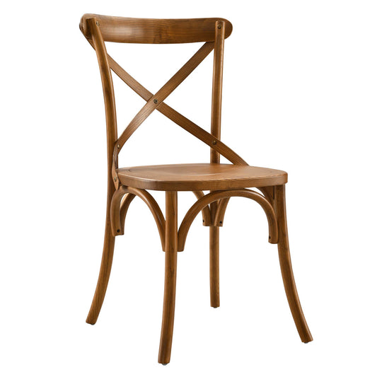 Modway - Gear Dining Side Chair by Modway  Bar and Dining Dining Chairs Brown - EEI-5564-WAL