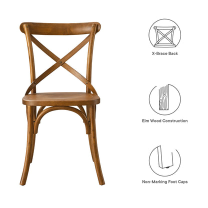 Modway - Gear Dining Side Chair by Modway  Bar and Dining Dining Chairs Brown - EEI-5564-WAL