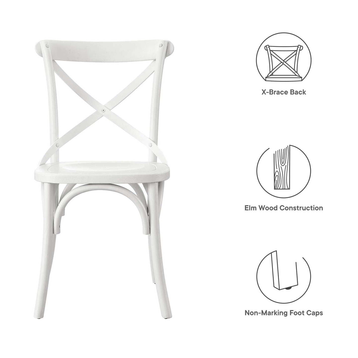 Modway - Gear Dining Side Chair by Modway  Bar and Dining Dining Chairs White - EEI-5564-WHI