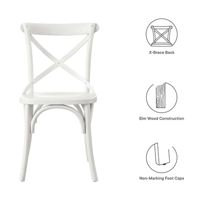 Modway - Gear Dining Side Chair by Modway  Bar and Dining Dining Chairs White - EEI-5564-WHI