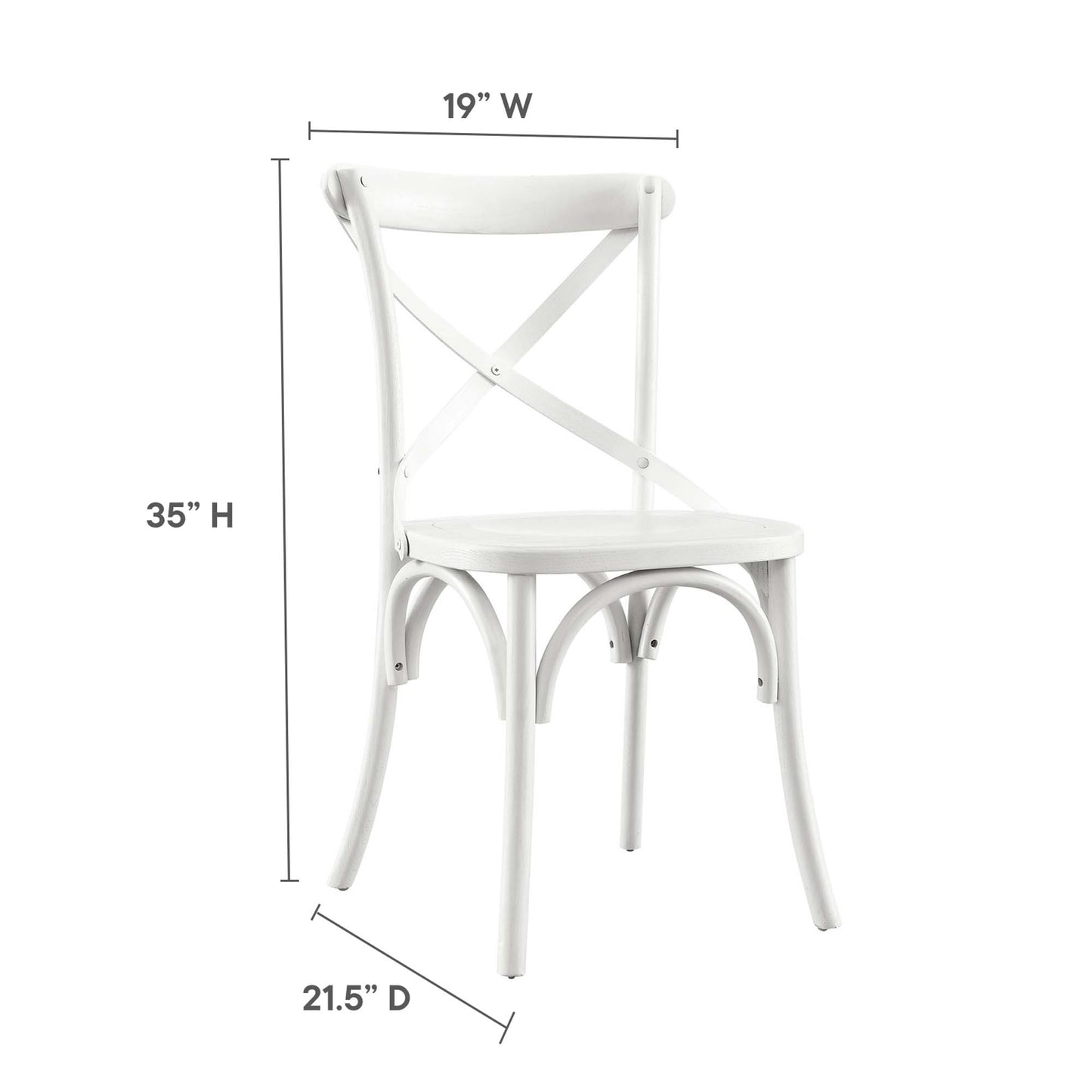 Modway - Gear Dining Side Chair by Modway  Bar and Dining Dining Chairs White - EEI-5564-WHI