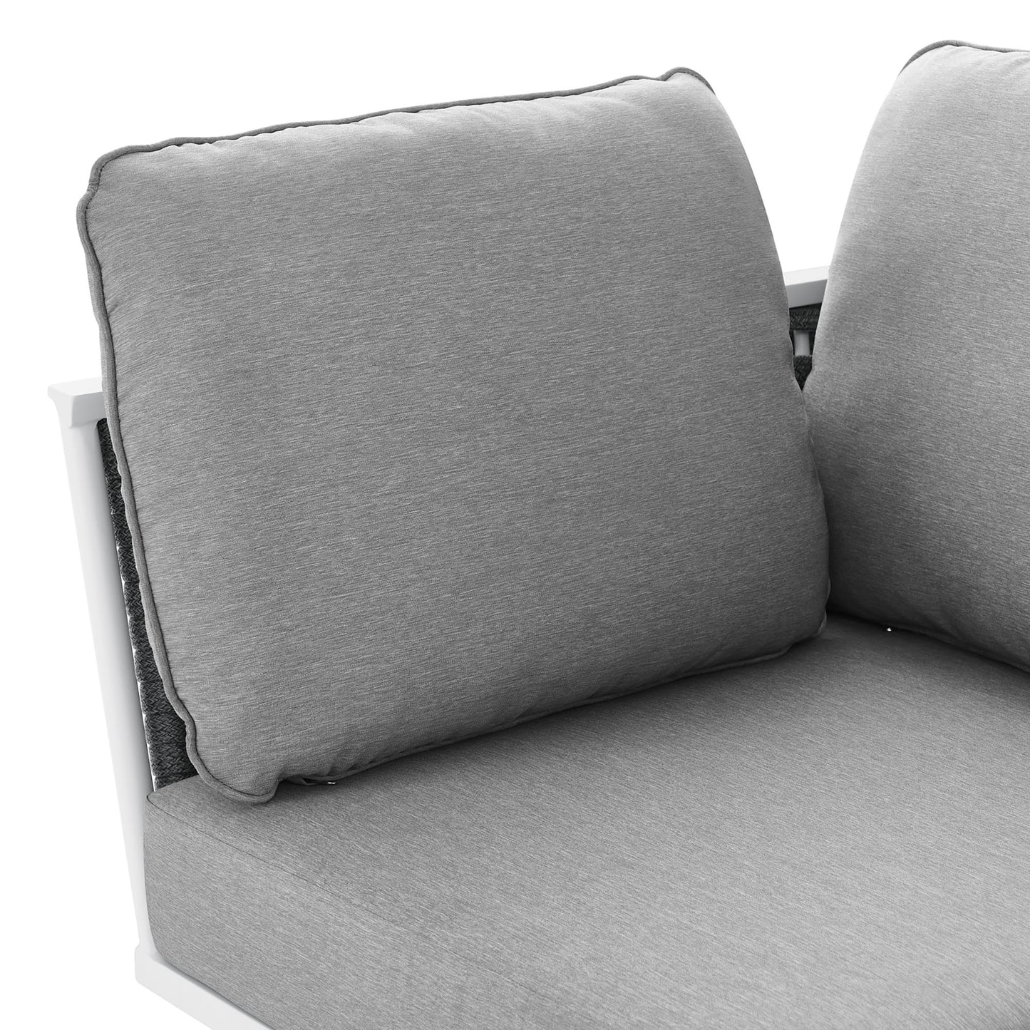 Modway Outlet Stance Outdoor Patio Aluminum Corner Chair by Modway  Outdoor Furniture Furniture White Gray - EEI-5567-WHI-GRY