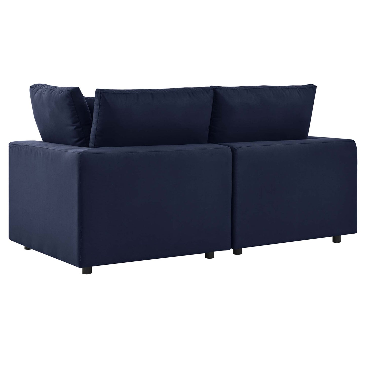 Modway - Commix Overstuffed Outdoor Patio Loveseat by Modway  Outdoor Furniture Sofa Sectionals Blue - EEI-5576-NAV