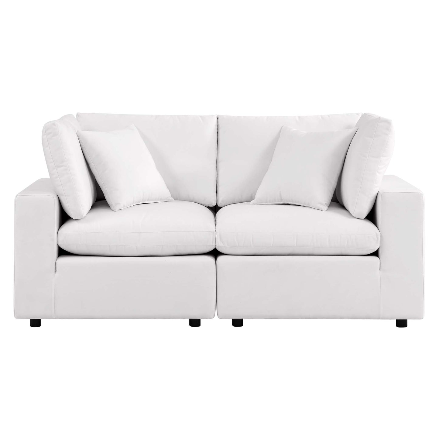 Modway - Commix Overstuffed Outdoor Patio Loveseat by Modway  Outdoor Furniture Sofa Sectionals White - EEI-5576-WHI