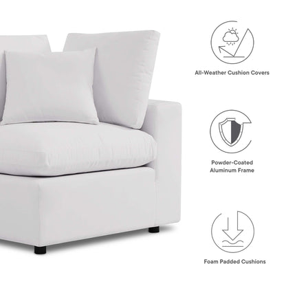 Modway - Commix Overstuffed Outdoor Patio Loveseat by Modway  Outdoor Furniture Sofa Sectionals White - EEI-5576-WHI