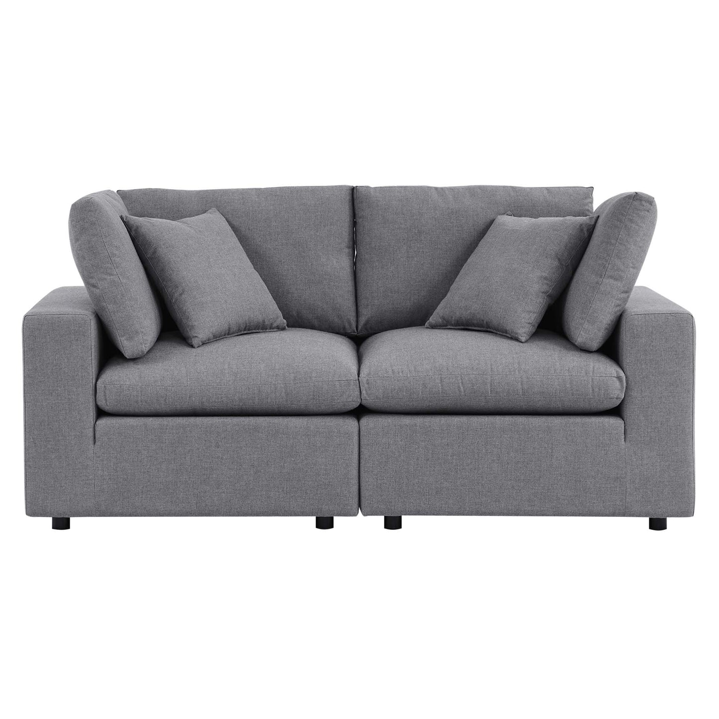 Modway Outlet Commix Sunbrella? Outdoor Patio Loveseat by Modway  Outdoor Furniture Furniture Gray - EEI-5577-SLA