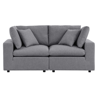 Modway Outlet Commix Sunbrella? Outdoor Patio Loveseat by Modway  Outdoor Furniture Furniture Gray - EEI-5577-SLA