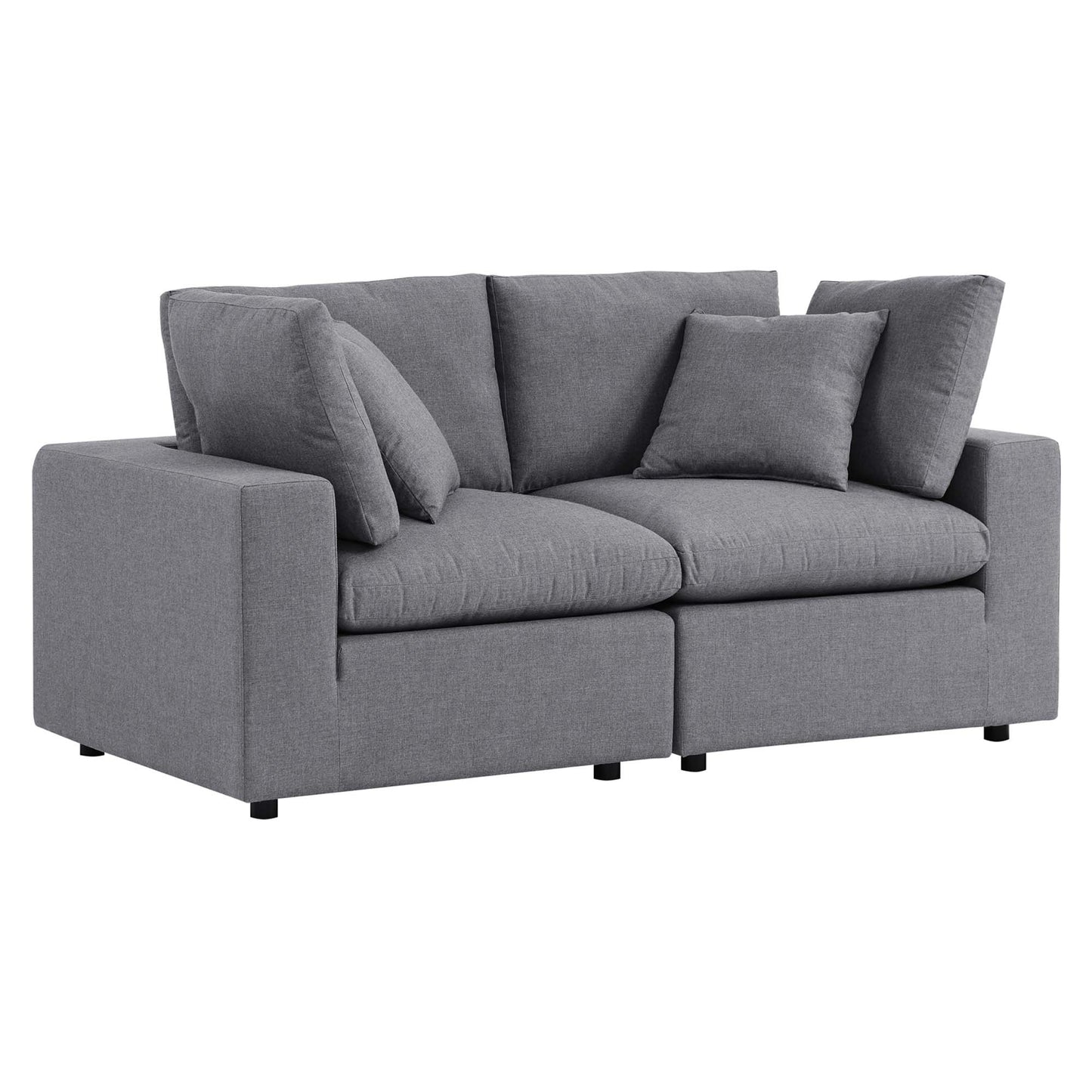 Modway Outlet Commix Sunbrella? Outdoor Patio Loveseat by Modway  Outdoor Furniture Furniture Gray - EEI-5577-SLA