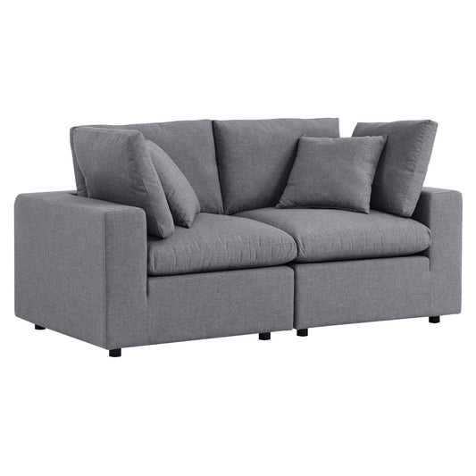 Modway Outlet Commix Sunbrella? Outdoor Patio Loveseat by Modway  Outdoor Furniture Furniture Gray - EEI-5577-SLA