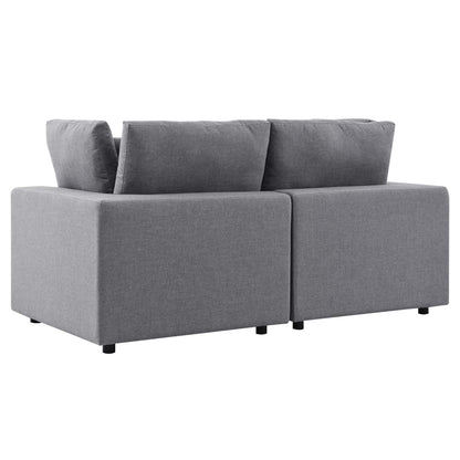 Modway Outlet Commix Sunbrella? Outdoor Patio Loveseat by Modway  Outdoor Furniture Furniture Gray - EEI-5577-SLA