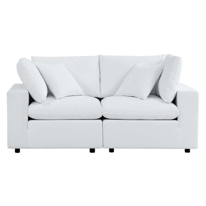 Modway - Commix Sunbrella? Outdoor Patio Loveseat by Modway  Outdoor Furniture Sofa Sectionals White - EEI-5577-WHI