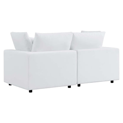 Modway - Commix Sunbrella? Outdoor Patio Loveseat by Modway  Outdoor Furniture Sofa Sectionals White - EEI-5577-WHI