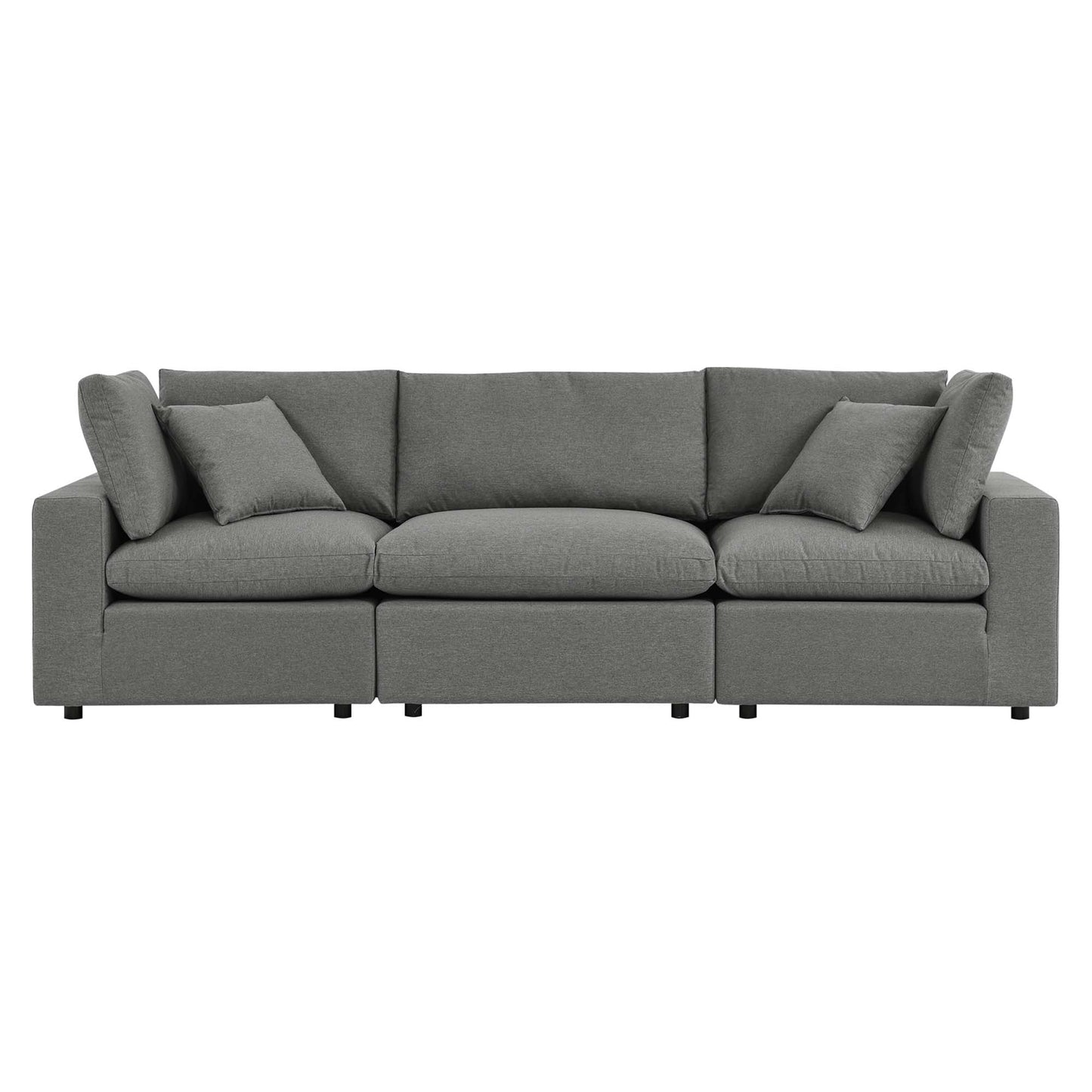 Modway - Commix Overstuffed Outdoor Patio Sofa by Modway  Outdoor Furniture Sofa Sectionals Gray - EEI-5578-CHA