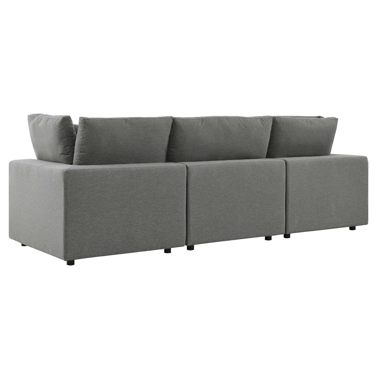 Modway - Commix Overstuffed Outdoor Patio Sofa by Modway  Outdoor Furniture Sofa Sectionals Gray - EEI-5578-CHA