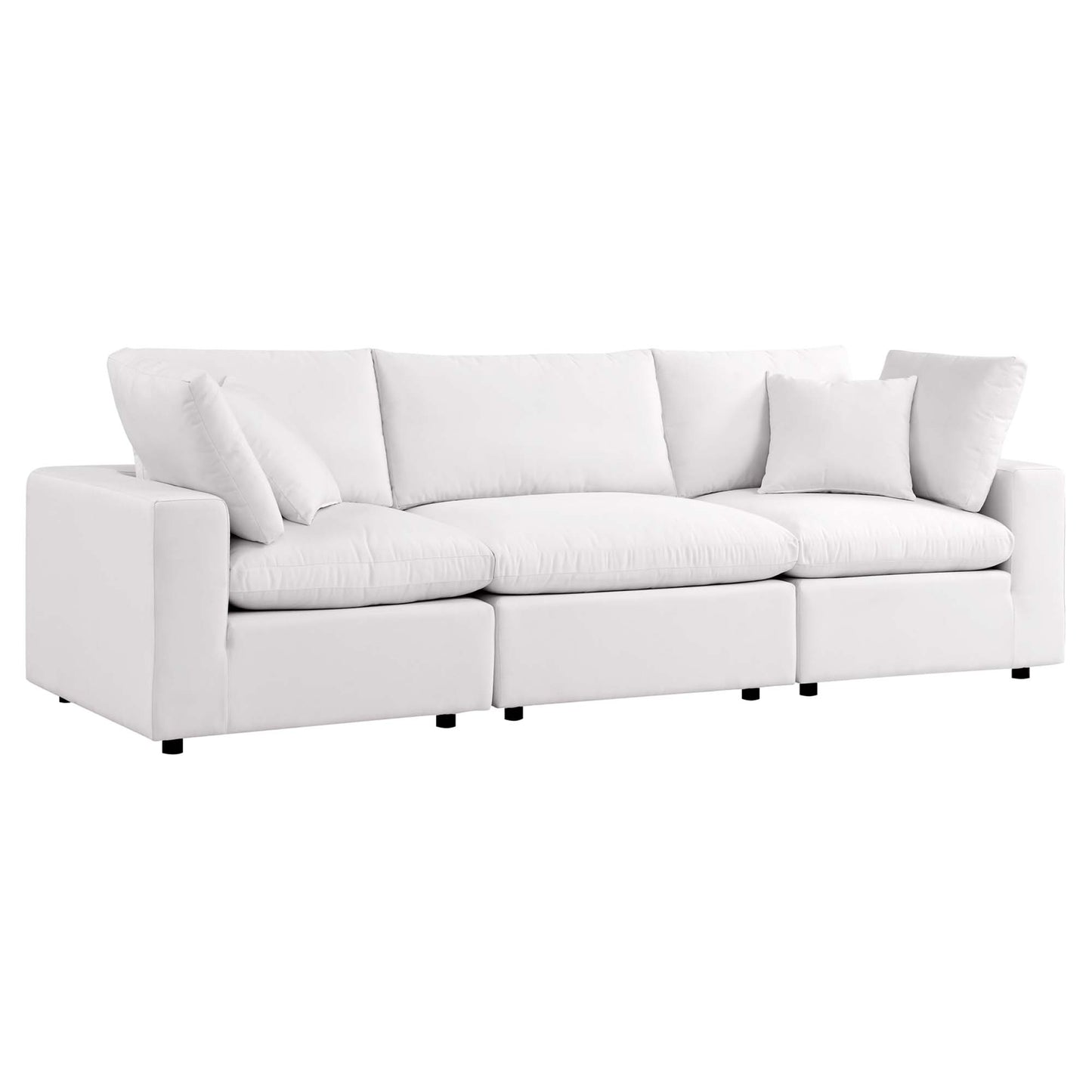 Modway - Commix Overstuffed Outdoor Patio Sofa by Modway  Outdoor Furniture Sofa Sectionals White - EEI-5578-WHI