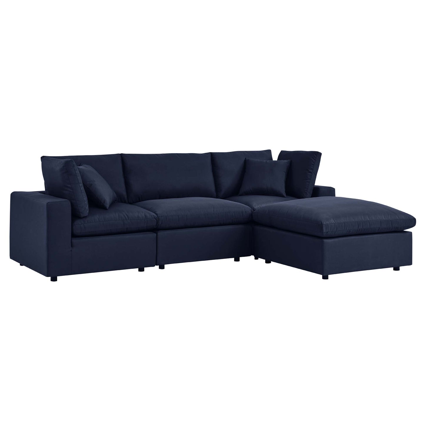 Modway Outlet Commix 4-Piece Outdoor Patio Sectional Sofa by Modway  Outdoor Furniture Furniture Navy - EEI-5580-NAV