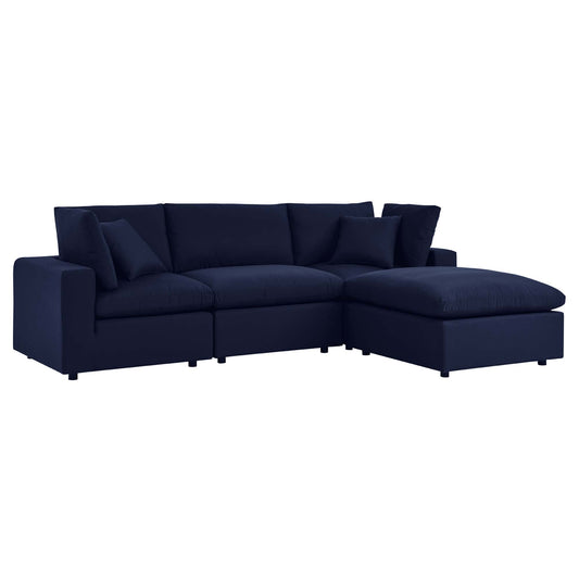 Modway Outlet Commix 4-Piece Sunbrella? Outdoor Patio Sectional Sofa by Modway  Outdoor Furniture Furniture Navy - EEI-5581-NAV