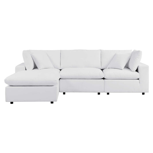 Modway Outlet Commix 4-Piece Sunbrella? Outdoor Patio Sectional Sofa by Modway  Outdoor Furniture Furniture White - EEI-5581-WHI