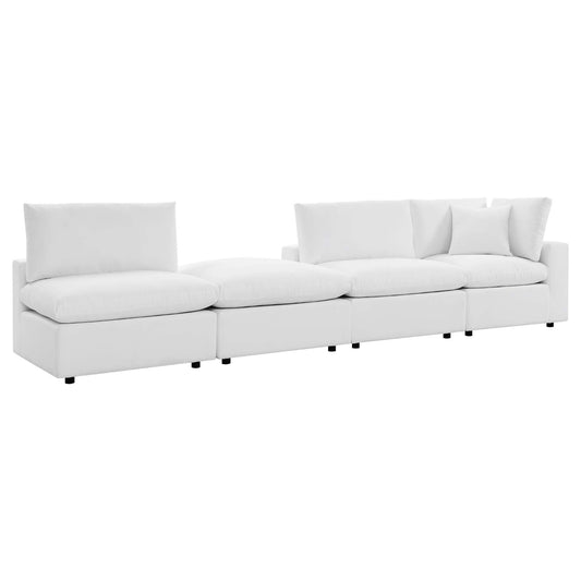 Modway Outlet Commix 4-Piece Sunbrella? Outdoor Patio Sectional Sofa by Modway  Outdoor Furniture Furniture White - EEI-5582-WHI