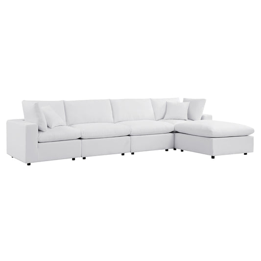 Modway Outlet Commix 5-Piece Sunbrella? Outdoor Patio Sectional Sofa by Modway  Outdoor Furniture Furniture White - EEI-5584-WHI