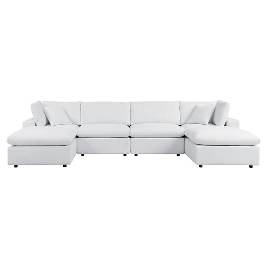 Modway Outlet Commix 6-Piece Sunbrella? Outdoor Patio Sectional Sofa by Modway  Outdoor Furniture Furniture White - EEI-5586-WHI