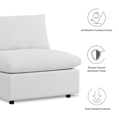 Modway - Commix 5-Piece Outdoor Patio Sectional Sofa by Modway  Outdoor Furniture Sofa Sectionals White - EEI-5587-WHI