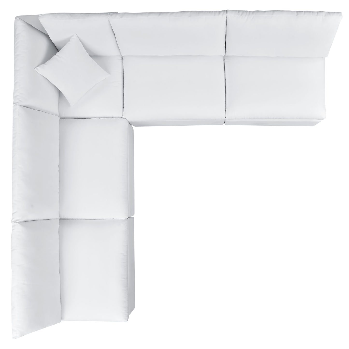 Modway - Commix 5-Piece Sunbrella? Outdoor Patio Sectional Sofa by Modway  Outdoor Furniture Sofa Sectionals White - EEI-5588-WHI