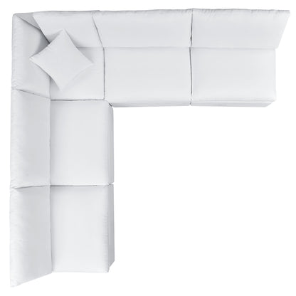 Modway - Commix 5-Piece Sunbrella? Outdoor Patio Sectional Sofa by Modway  Outdoor Furniture Sofa Sectionals White - EEI-5588-WHI