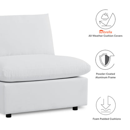 Modway - Commix 5-Piece Sunbrella? Outdoor Patio Sectional Sofa by Modway  Outdoor Furniture Sofa Sectionals White - EEI-5588-WHI