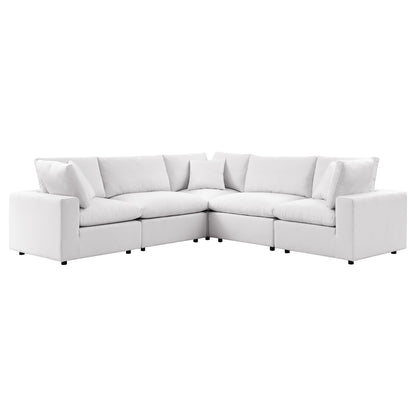 Modway - Commix 5-Piece Outdoor Patio Sectional Sofa by Modway  Outdoor Furniture Sofa Sectionals White - EEI-5589-WHI