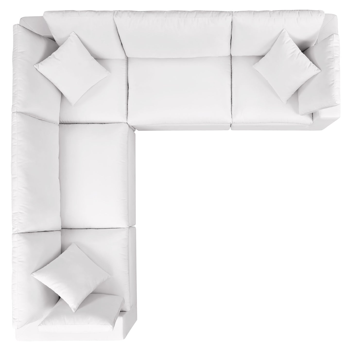 Modway - Commix 5-Piece Outdoor Patio Sectional Sofa by Modway  Outdoor Furniture Sofa Sectionals White - EEI-5589-WHI