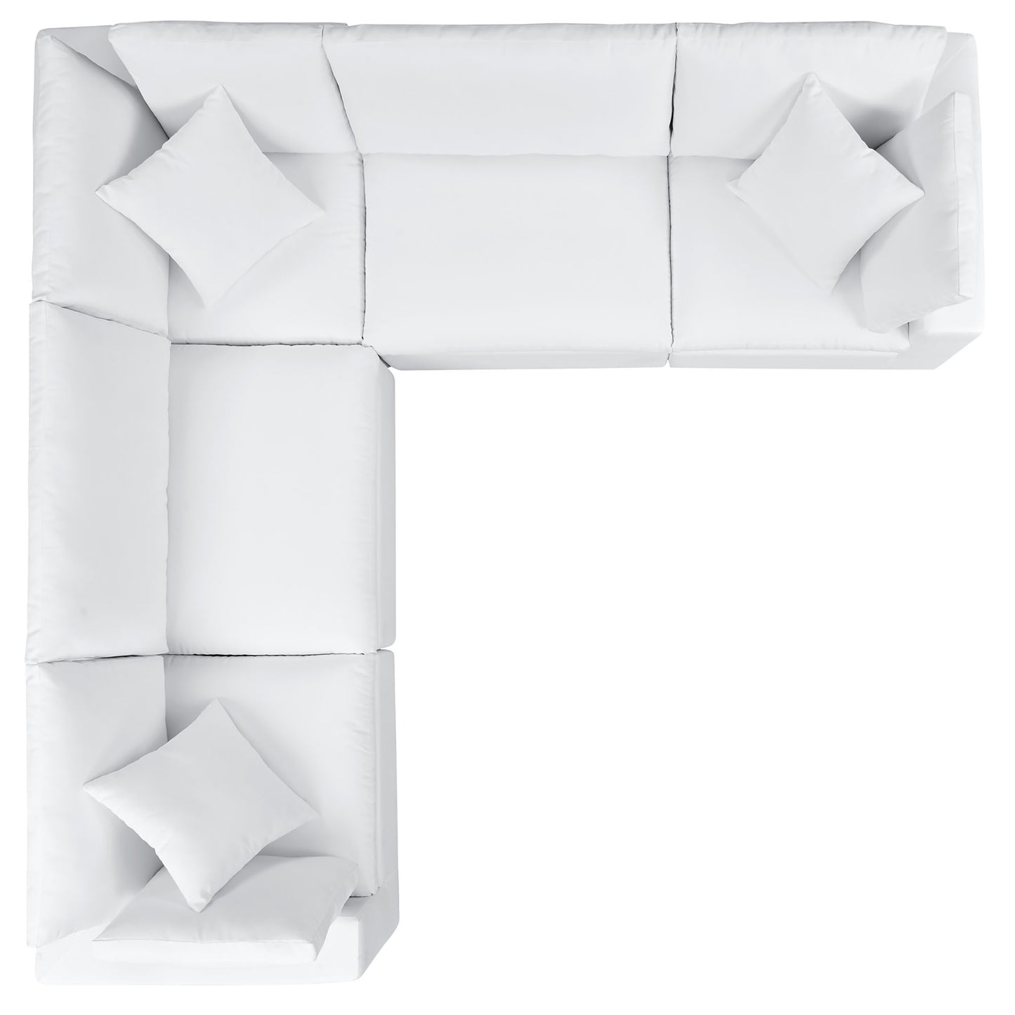 Modway - Commix 5-Piece Sunbrella? Outdoor Patio Sectional Sofa by Modway  Outdoor Furniture Sofa Sectionals White - EEI-5590-WHI